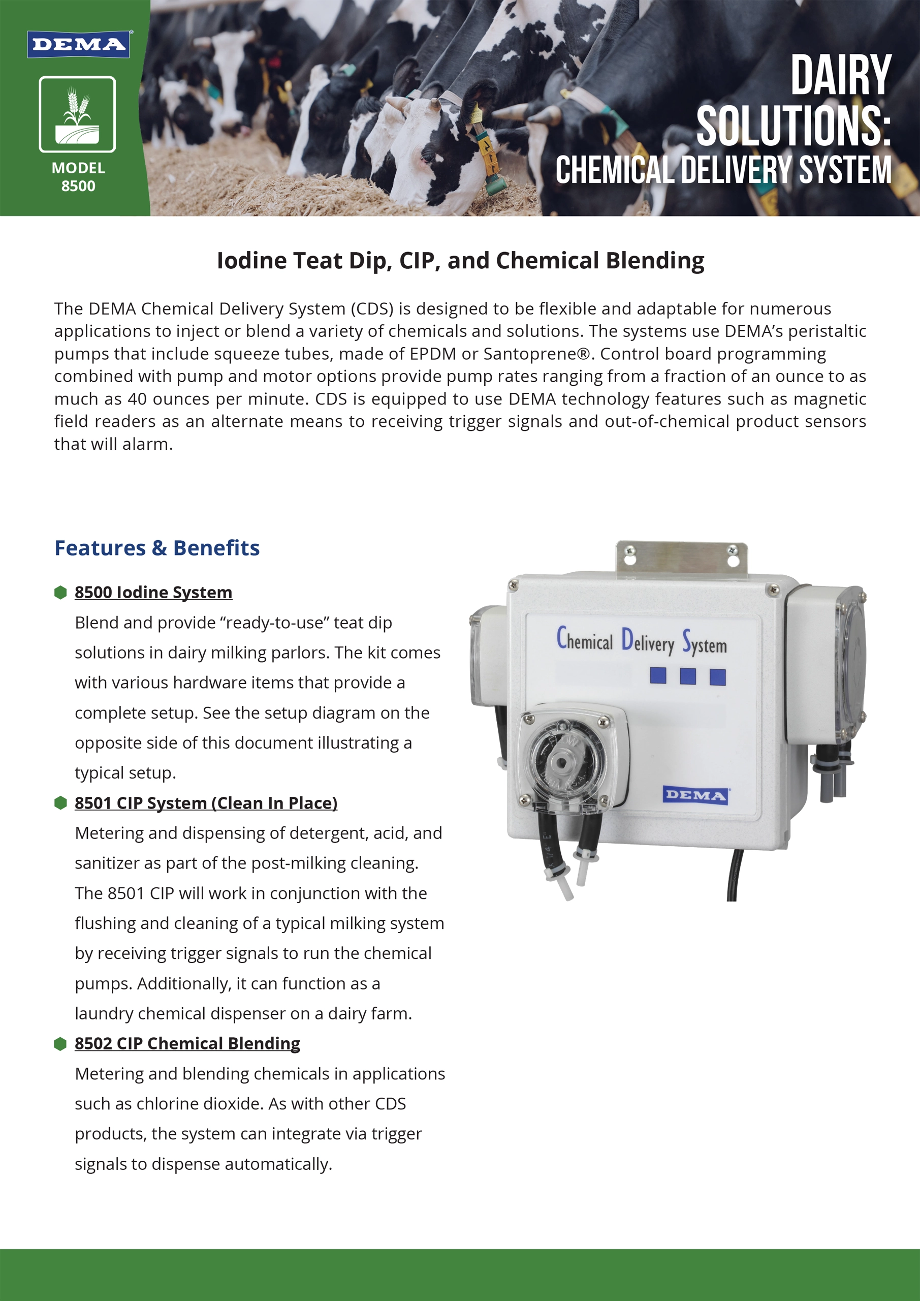 Iodine CDS, CIP and Chemical Blending