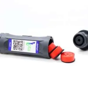 Image of a DEMA Iota Lean Metering Device showing red discs